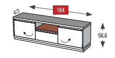 Banc télé contemporain Nora